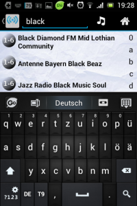 Screenshot: Simple Radio - Radiosuche