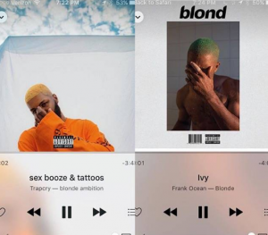 Der Post von dem Produzenten TrapCry stellt den Vergleich zwischen seinem Album "blonde ambition" und Franks "blonde" an.