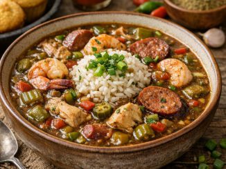 Südstatten-Soulfood Gumbo, der von Tina Knowles ist legendär (KI-Bild)